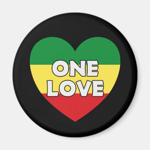One Kärlek Rasta Reggae Magnet