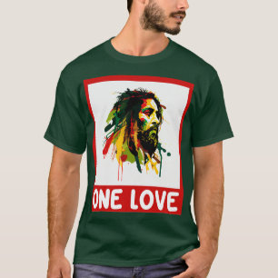 One Kärlek Rastafari Rasta Reggae T Shirt