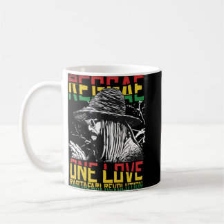 One Kärlek Reggae Music Heartslag Rastafari Rasta Kaffemugg