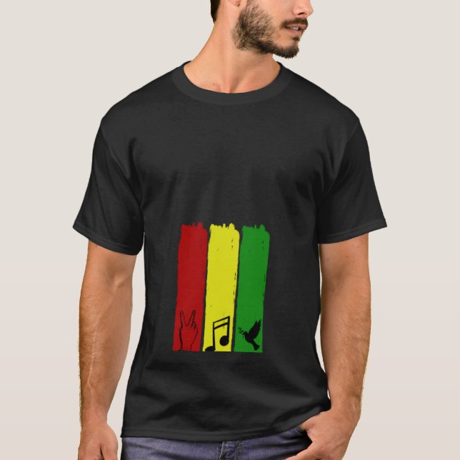 One Kärlek Reggae Music T Shirt (Framsida)