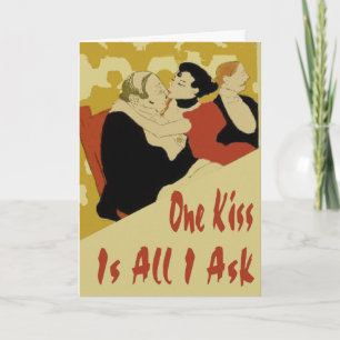 One Kiss Valentine Helgkort