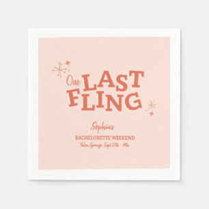 One Last Fling Bachelorette Pappersservett