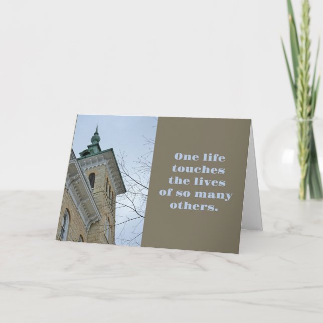 One Life Touches other Teacher - tack för ditt kor Kort (Framsida)