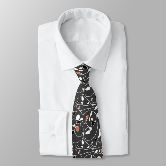 One Line Mönster Line Art Neck Tie Slips (Bunden)