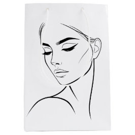 One Line Woman Ansikte Teckning nr3