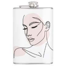 One Line Woman Ansikte Teckning nr 2