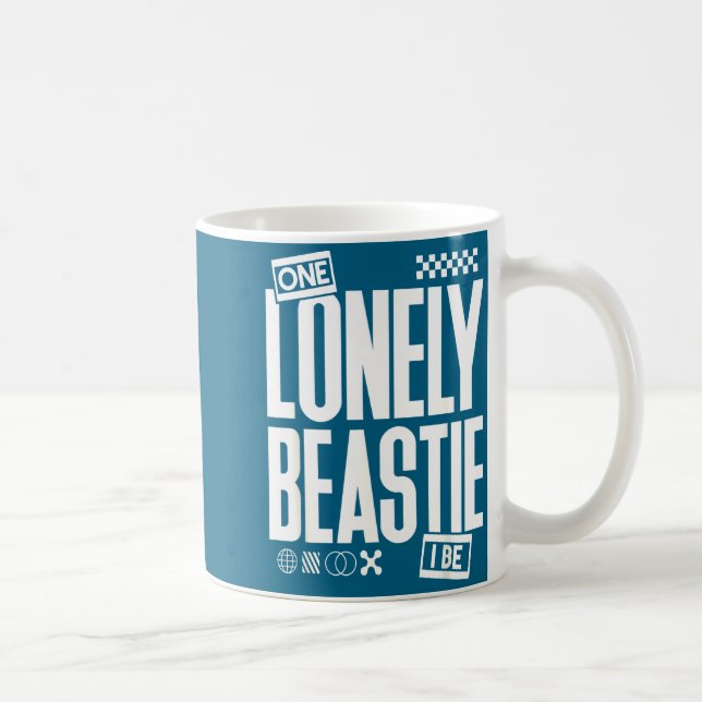 One Lonely Ie I Be Funny Quote Sarcastic Retro Hum Kaffemugg (Höger)