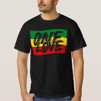 One Love Drapeau Reggae Rasta T Shirt