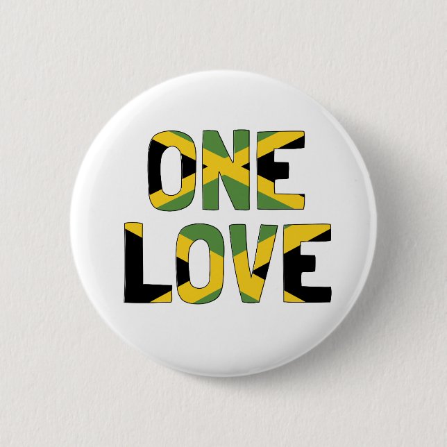 One Love Jamaicansk knapp (Framsida)