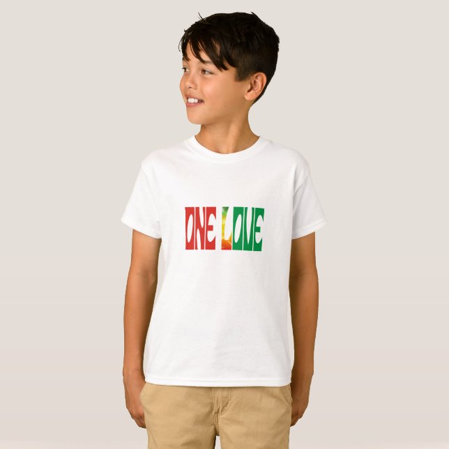One Love Kids Unisex T-shirt (Hel framsida)