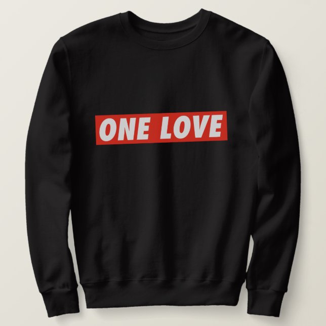 One Love Rastafari Rasta Reggae Sweater Lång Ärmad Tröja (Design framsida)