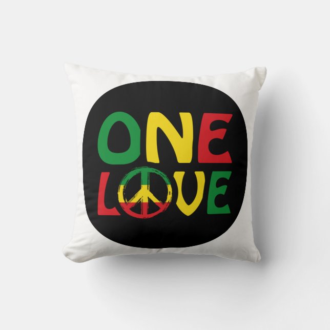 One Love, Reggae design Kudde (Framsida)