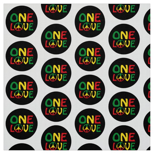 One Love, Reggae design Tyg (Provkarta)