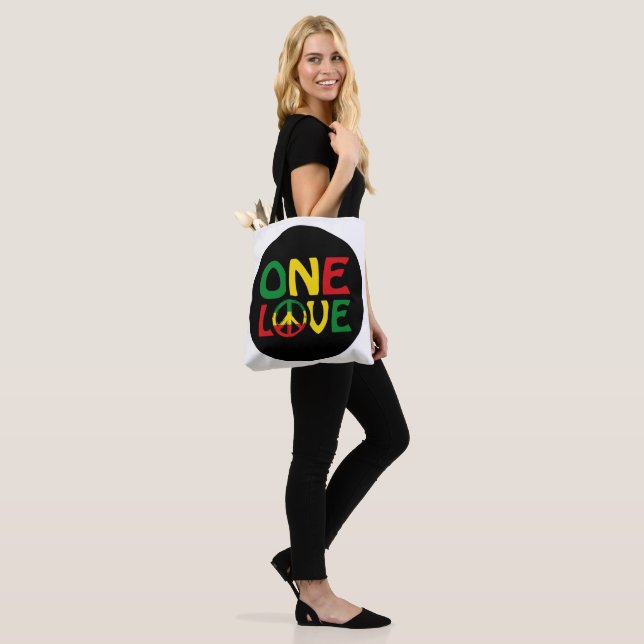One Love, Reggae design Tygkasse (På modell)