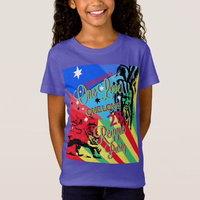 One Love Reggae Party Barn T-shirt (Framsida)