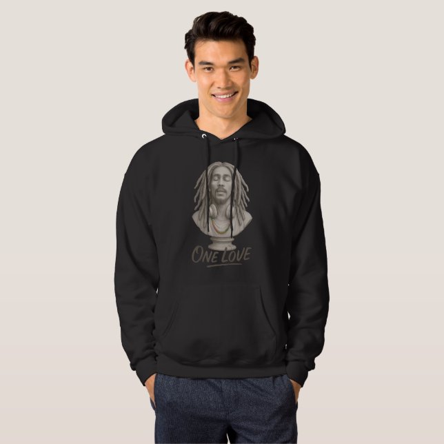 One Love – Reggaeanda i sten Hoodie (Hel framsida)