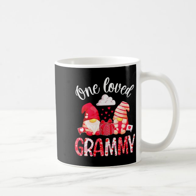 One Loved Grammy Valentine Grammy Grandma Valentin Kaffemugg (Höger)