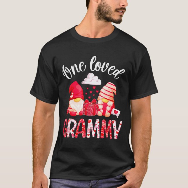 One Loved Grammy Valentine Grammy Grandma Valentin T Shirt (Framsida)