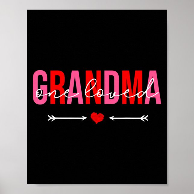 One Loved Grandma Valentines Day Family Matching  Poster (Framsidan)