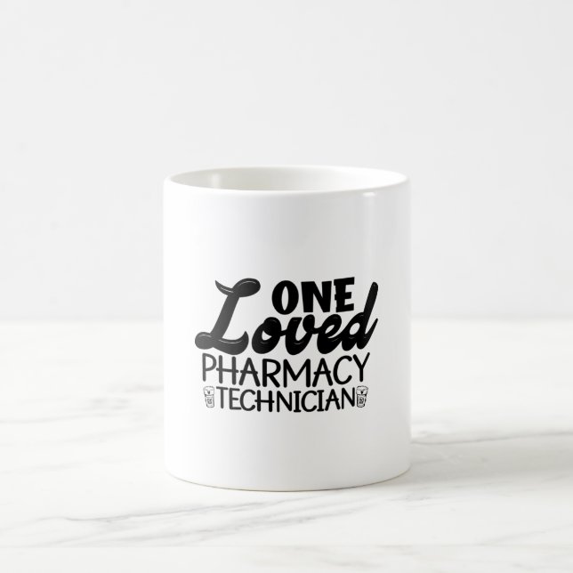 One Loved Pharmacy Technician Pharmacist Medicine Kaffemugg (Center)
