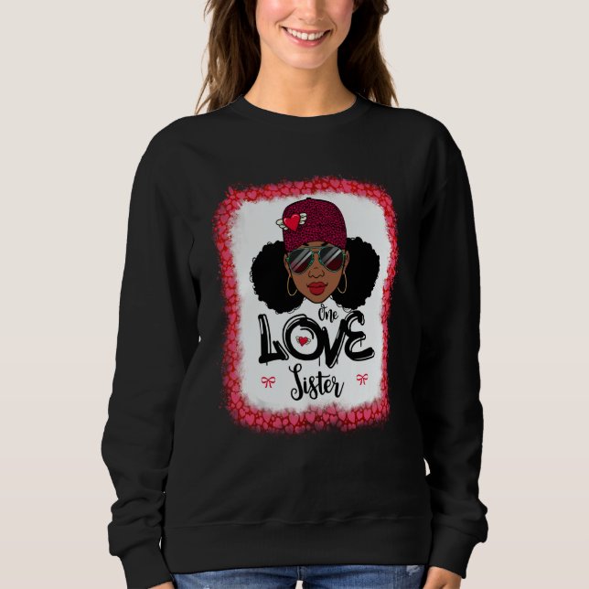 One Loved Sister Black Mom African American Women  T Shirt (Framsida)