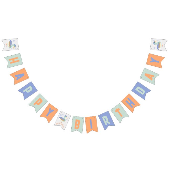 One Lucky Anka & Bubbles First Birthday Pastel Vimplar (Alla)