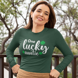 One Lucky Auntie Funny St Patrick Day T Shirt