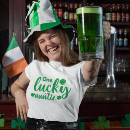 One Lucky Auntie Funny St Patrick Day T Shirt