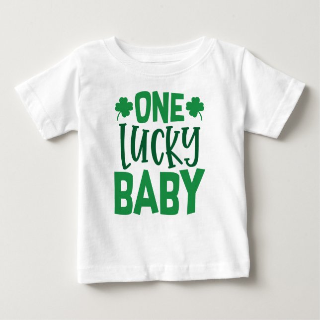 One Lucky Baby T Shirt (Framsida)
