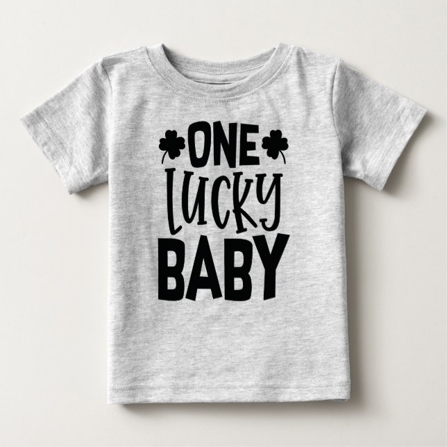 One Lucky Baby T Shirt (Framsida)
