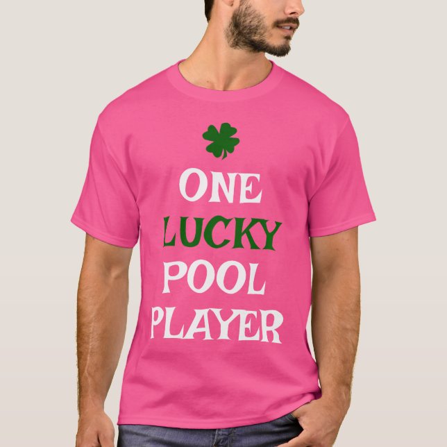 One Lucky Bassäng Player St patrick's day Irish Bi T Shirt (Framsida)