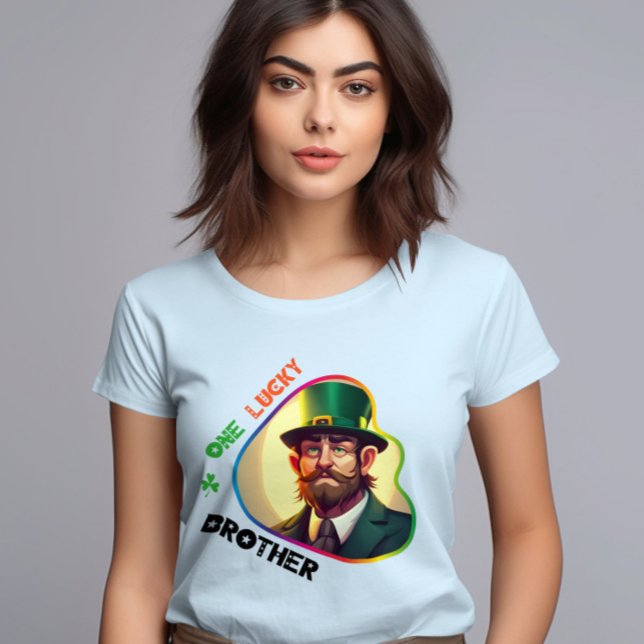 One Lucky Brother - Shimmering Shamrock Boll T Shirt (Skapare uppladdad)