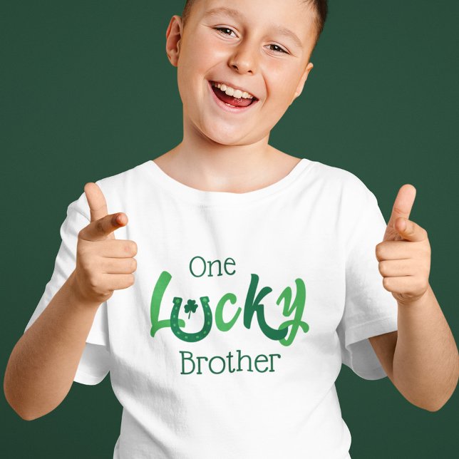 One Lucky Brother | St patrick's day för Anpassade T Shirt (Skapare uppladdad)