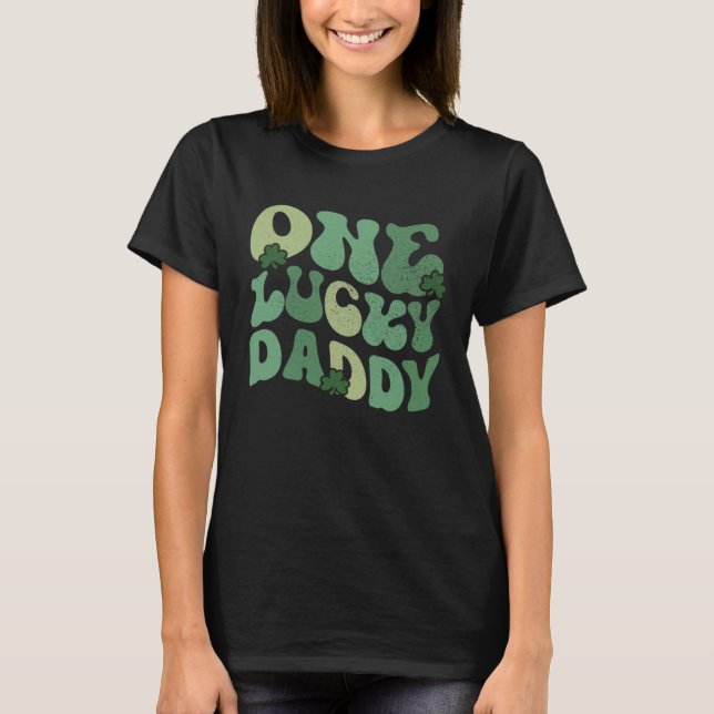 One Lucky Dad Matching St Patricks Day T Shirt (Framsida)