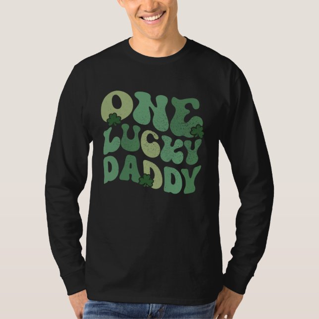 One Lucky Dad Matching St Patricks Day T Shirt (Framsida)