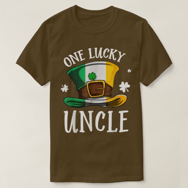 One Lucky farbror Ireland Flagga St patrick's day  T Shirt (Design framsida)
