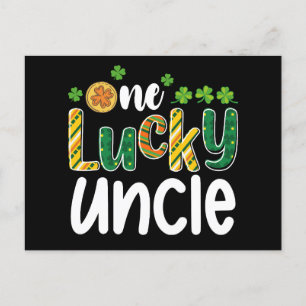 One Lucky farbror Matching Family St patrick's day Vykort