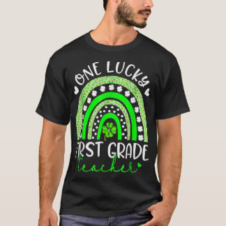 One Lucky First Klass Lärare Lycklig St Patrick's  T Shirt