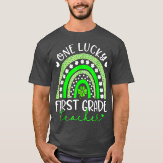One Lucky First Klass Lärare Lycklig St Patrick's T Shirt