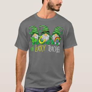 One Lucky Gnomes Teacher St patricks day Gnomes Te T Shirt