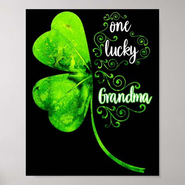 One Lucky Grandma Shamrock Grandma St Patricks Day Poster (Framsidan)