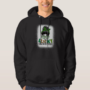 One Lucky Healthcare Worker Bleached St Patricks D Hoodie