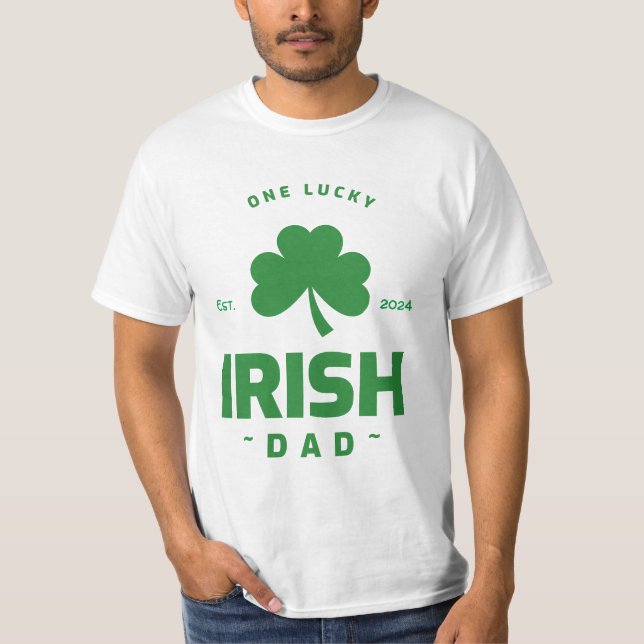 One Lucky Irish Pappa T Shirt (Framsida)