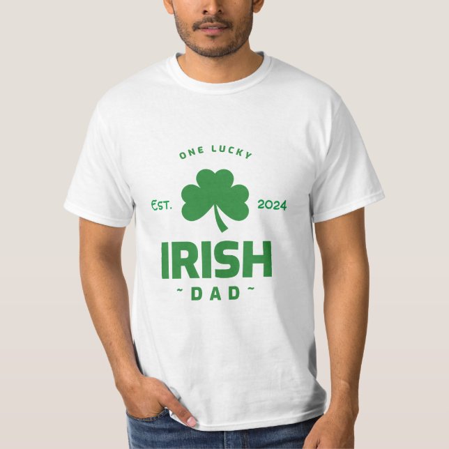 One Lucky Irish Pappa T Shirt (Framsida)