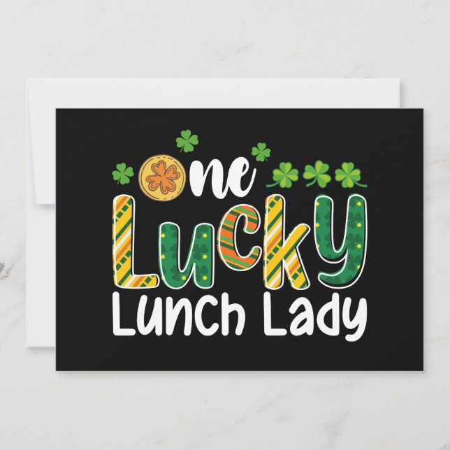 One Lucky Lunch Dam School St patrick's day Inbjudningar (Framsida)