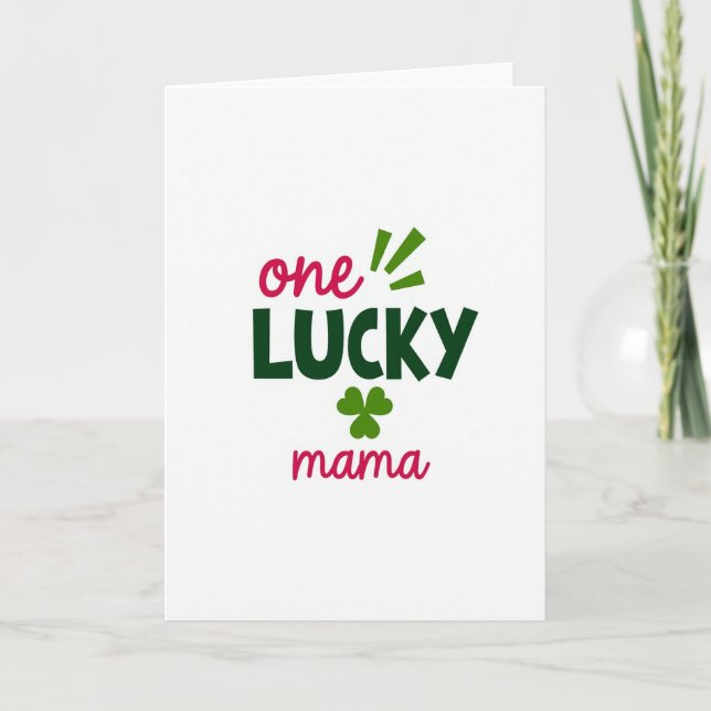 One Lucky Mama-kort Kort (Framsida)