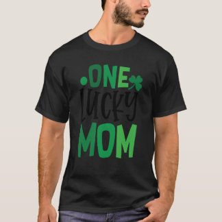 One Lucky Mamma C Shamrock Irish Irland T Shirt