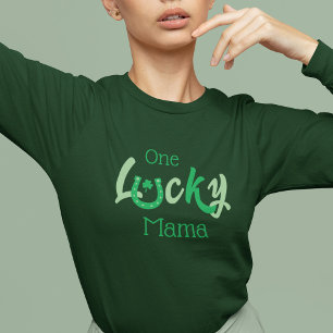 One Lucky Mamma St patrick's day för Anpassade T Shirt