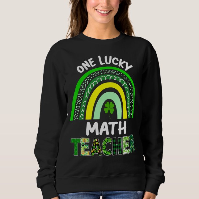 One Lucky Math Teacher Leopard St Patricku2019s Da T Shirt (Framsida)