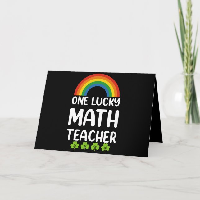 One Lucky Math Teacher St. Patrick's Day Tack Kort (Framsida)